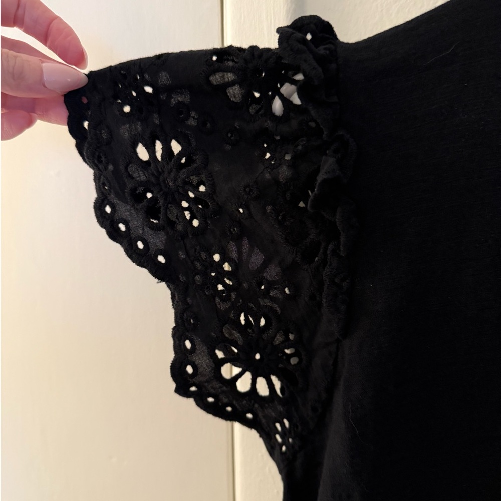 Adrianna Papell | Eyelet Sleeve Top - Picture 5 of 5